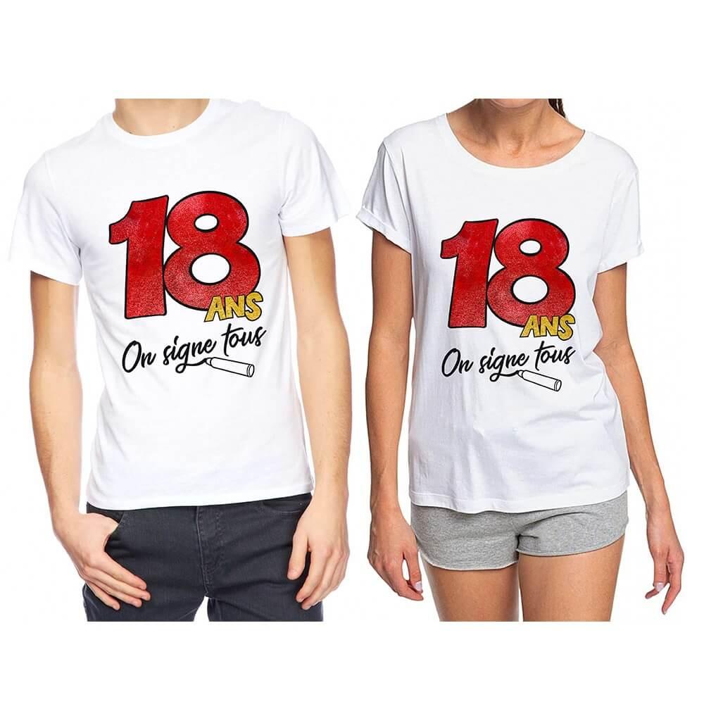 T-SHIRT 18 ANS FEMME À DÉDICACER