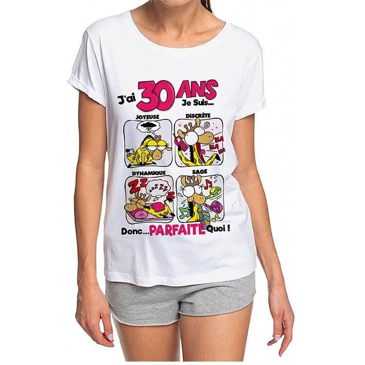 T-shirt anniversaire femme: 30ans (x1)