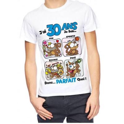 T-shirt anniversaire homme: 30ans (x1) REF/TSHS207