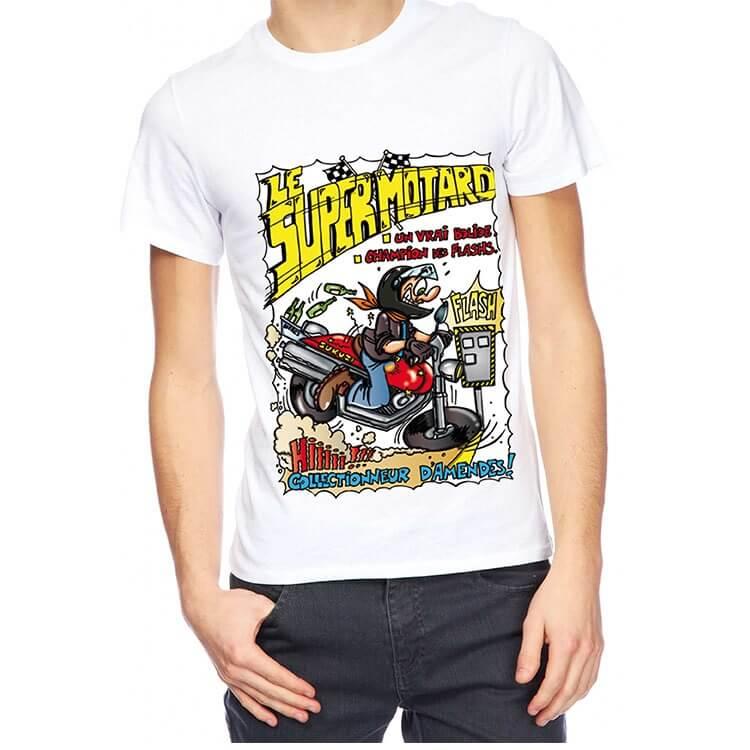 Tee-shirt motard parfait humour moto homme