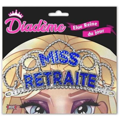 Cadeau diademe bleue miss retraite
