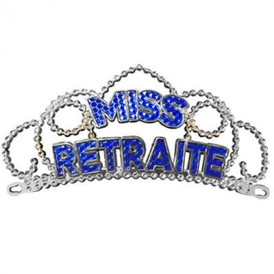 Diadème bleu miss retraite pour cadeau (x1) REF/DM10B