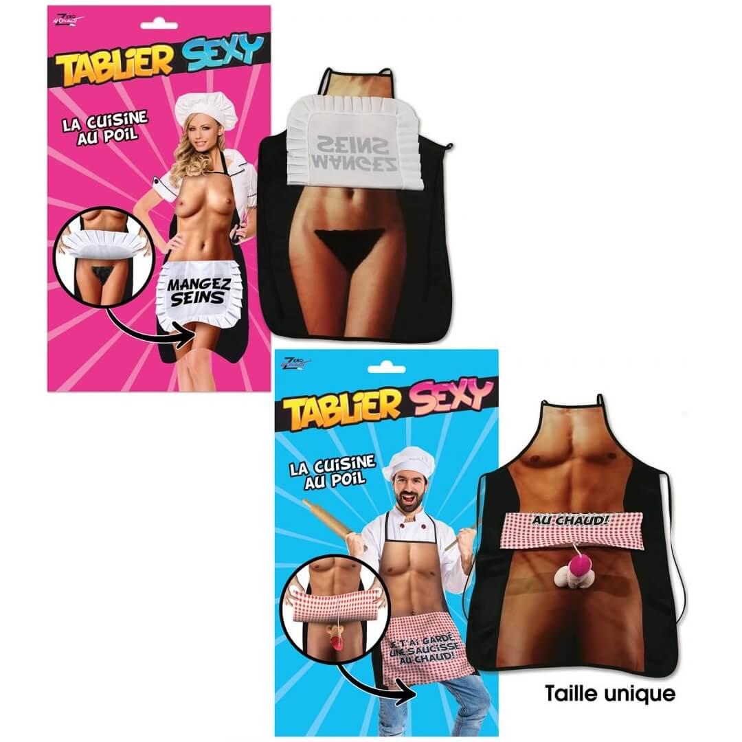 Cadeau enterrement de vie de celibataire avec tablier sexy