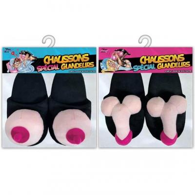 Cadeau pantoufle sexy seins et zizi