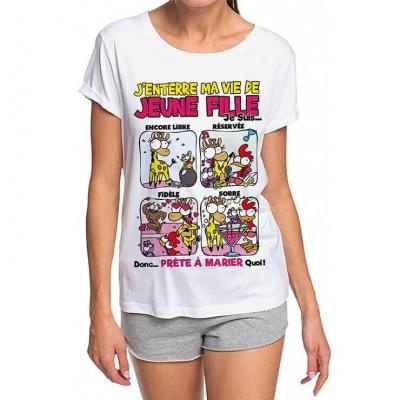 T-shirt: Enterrement de vie de jeune fille (x1) REF/TSHS218