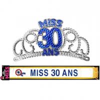 Cadeau fete anniversaire 30ans pour femme diademe et echarpe