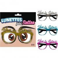 Cadeau fete retraite lunettes metalliques