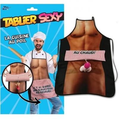 Cadeau adulte humoristique tablier sexy homme (x1) REF/SEXG035