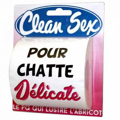 Cadeau humour: Papier toilette clean sex femme (x1) REF/PQ12