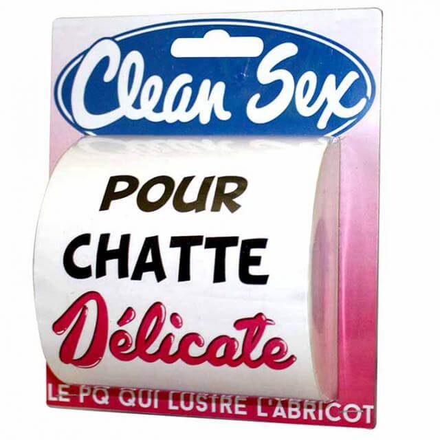 Cadeau humoristique papier toilette clean sex femme