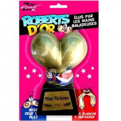 Cadeau humoristique sexy fete adulte trophee seins
