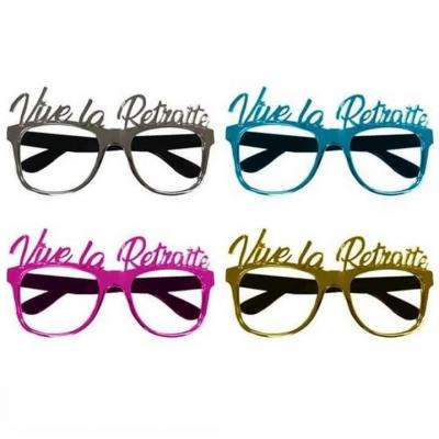 Cadeau fete retraite lunettes metalliques
