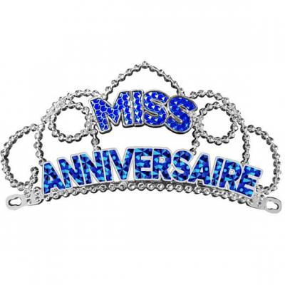 Diadème bleu miss anniversaire pour cadeau (x1) REF/DM00B