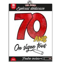 Cadeau t shirt anniversaire 70 ans a dedicacer