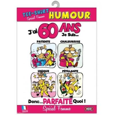 Cadeau anniversaire 60ans pour femme avec t shirt