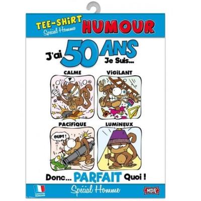 Cadeau anniversaire 50ans pour homme avec t shirt