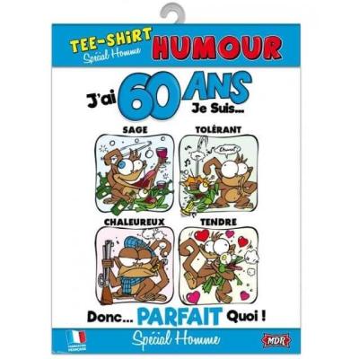 Cadeau anniversaire 60ans pour homme avec t shirt