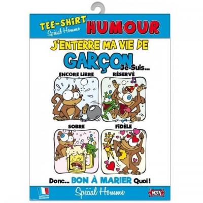 Cadeau enterrement de vie de garcon pour homme avec t shirt