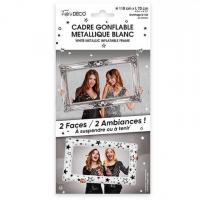 Cadre gonflable aluminium photobooth blanc metallique