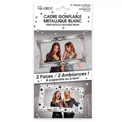 1 Cadre gonflable aluminium photobooth blanc métallique 2 faces REF/CPGM