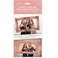 Cadre gonflable aluminium photobooth rose gold metallique