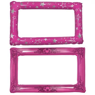 Cadre gonflable aluminium photobooth rose fuchsia metallique