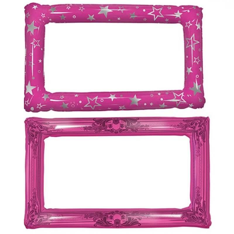 Cadre photobooth aluminium rose fuchsia metallique