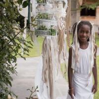 Cage a oiseau en dentelle pour mariage