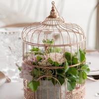 Cage a oiseau rose gold mariage