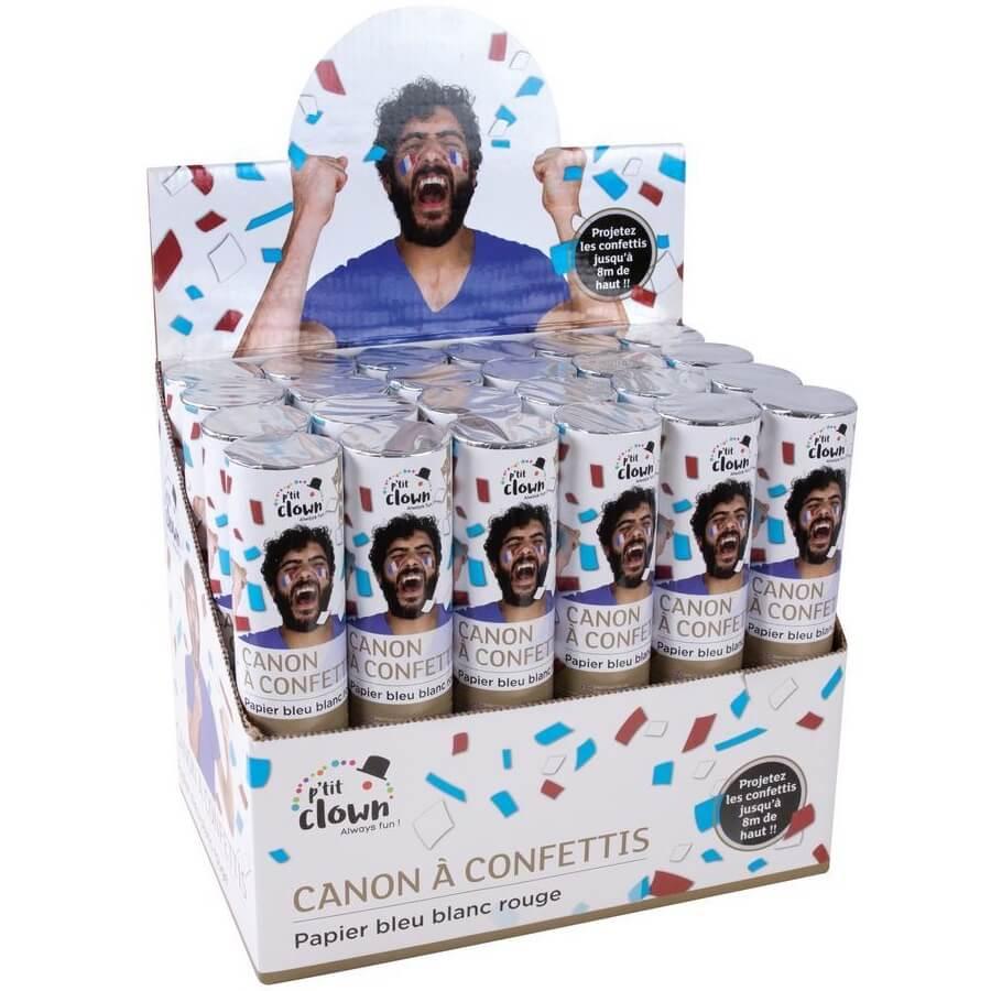 Canon a confettis france tricolore bleu blanc et rouge