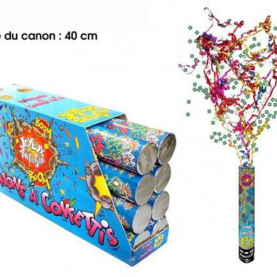 Canon à confettis: Joyeux anniversaire, 40cm (x1) REF/CAC00