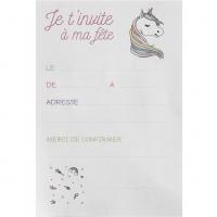 Carte invitation anniversaire licorne pour enfant