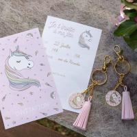 Carton d invitation licorne anniversaire enfant