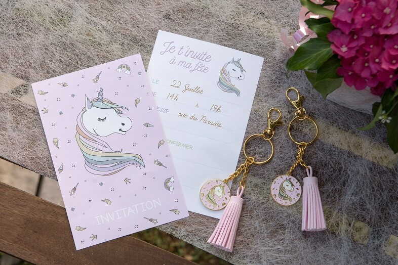 Carton d invitation licorne anniversaire enfant
