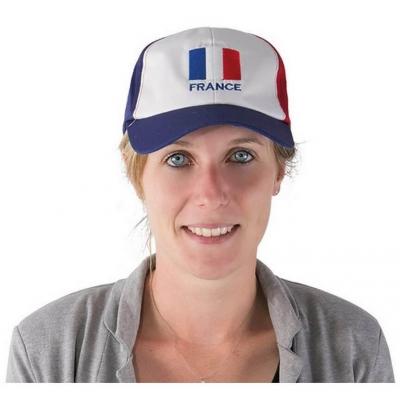 Casquette de supporter France tricolore bleu, blanc et rouge (x1) REF/10077