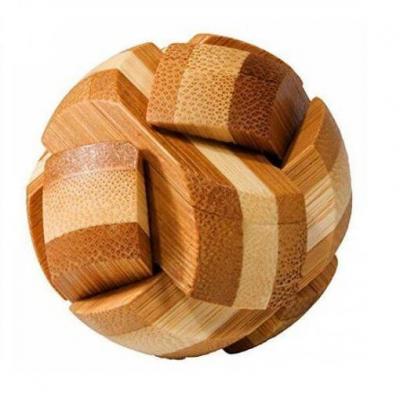 Jeu casse-tête Fridolin Bambou sphère en bois (x1) REF/FDBSP