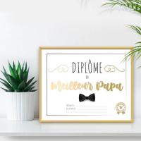 Cd6476 09 cadeau cadre diplome meilleur papa fete des peres