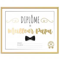 Cd6476 09 cadeaux cadre diplome meilleur papa fete des peres