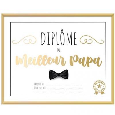 Cd6476 09 cadeaux cadre diplome meilleur papa fete des peres
