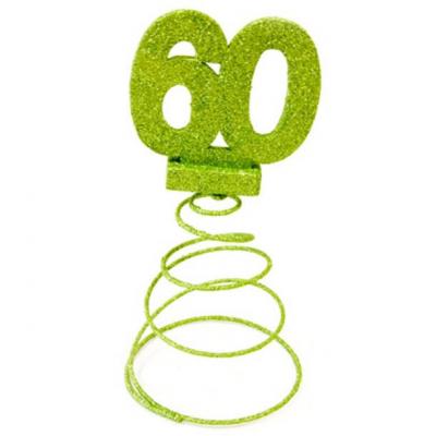 Centre de table anniversaire 60ans vert