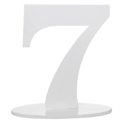 Marque-table anniversaire chiffre 7: Blanc (x1) REF/5051