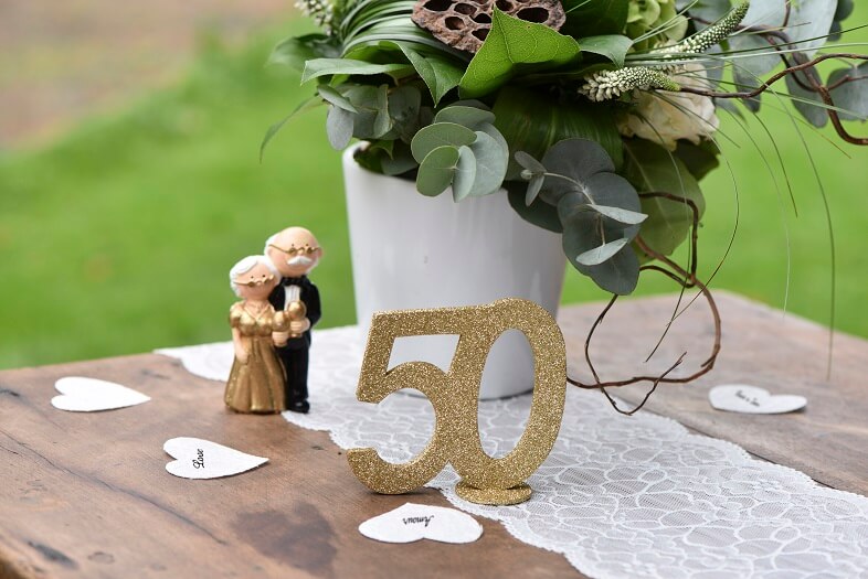 Centre de table 50 ans