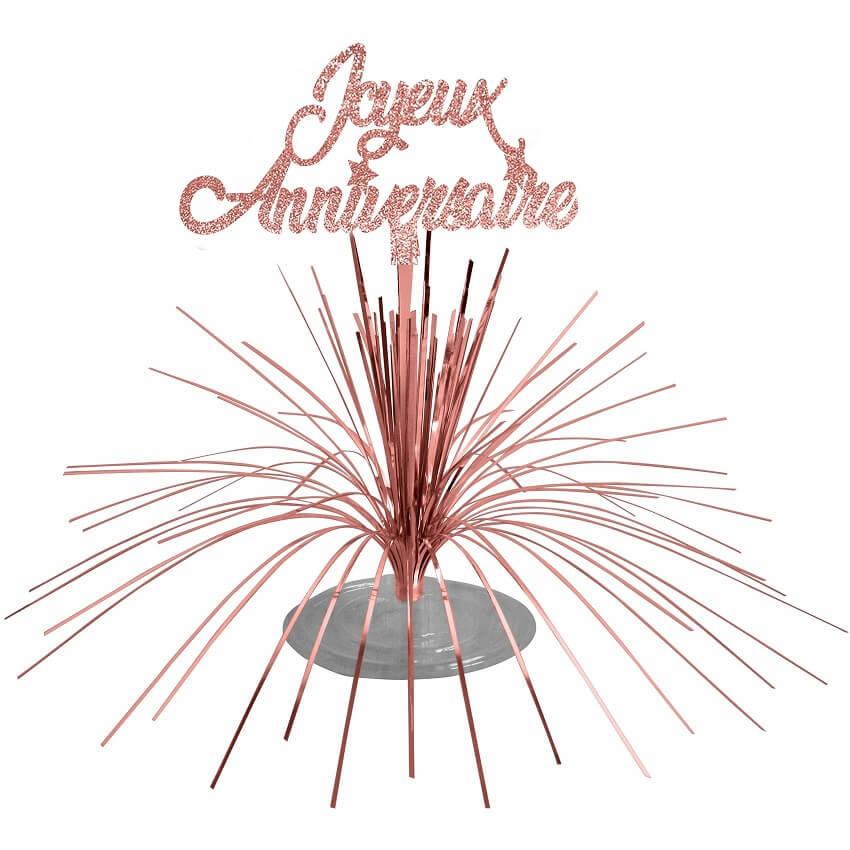 Centre de table lettre Joyeux Anniversaire rose gold REF/7590