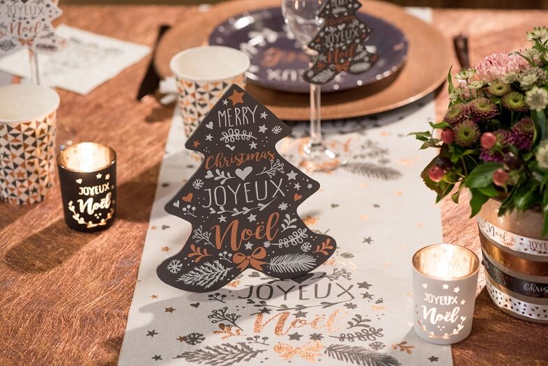 Centre de table joyeux noel sapin