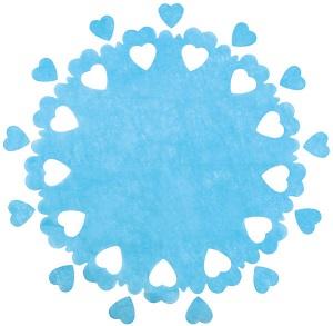 Centre de table mariage coeur: Bleu turquoise (x5) REF/3280