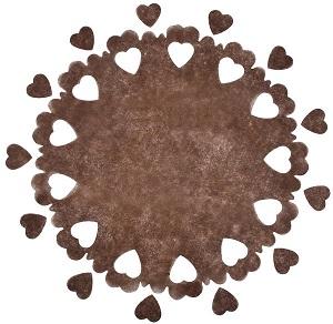 Centre de table mariage coeur: Chocolat (x5) REF/3280