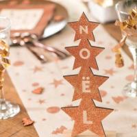 Centre de table sapin de noel rose gold