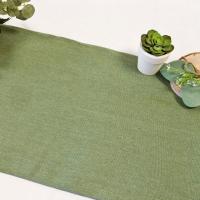 Ch540 chemin de table en lin vert eucalyptus