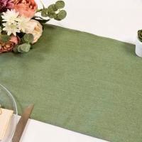 Ch540 chemin de table lin vert eucalyptus