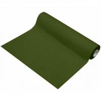 Ch540 decoration chemin de table en lin vert olive